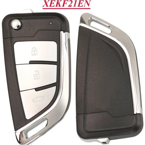 Xhorse PN：XEKF21EN 3 Buttons Folding Flip Smart Remote Car Key Universal For VVDI Key MAX Mini Key Tool Programmer