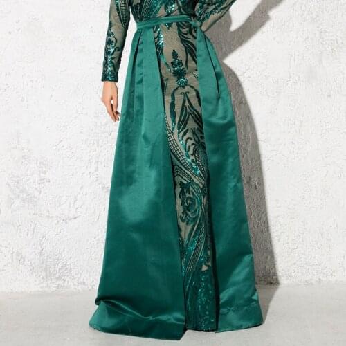 Green Burgundy Empire Skirt Floor Length Ball Gown