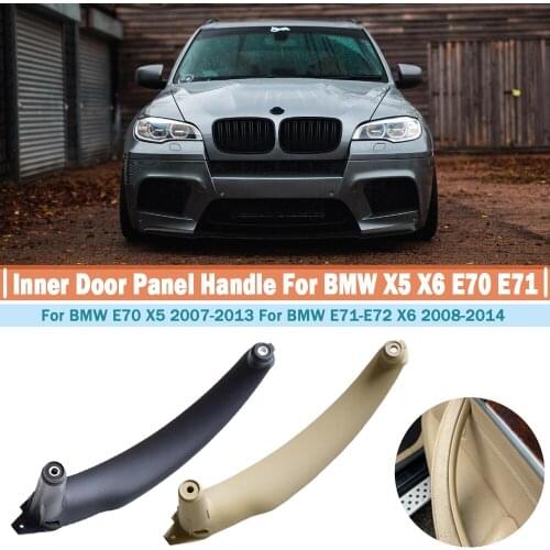 1PC Car Door Handle Inner Panel Handle Car Interior Accessories Panel Pull Trim Cover For BMW X6 E72 Hybrid X6 2010-2011