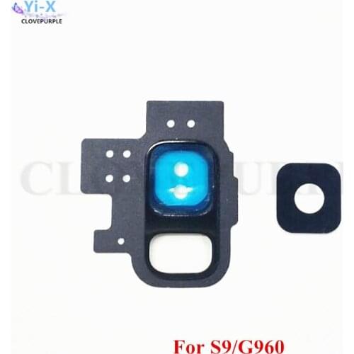 1PCS Rear Back Camera Glass Lens Cover with Frame Holder for Samsung Galaxy S9 G960