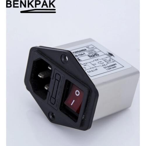 10A EMI filter with lamp rocker switch Connector CW2B-10A-T