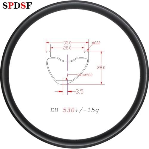 29er 430g Asymmetry Hookless tubeless MTB Carbon wheels 28mm deep 35mm width UD matte glossy 3K mountain bike disc carbon rims