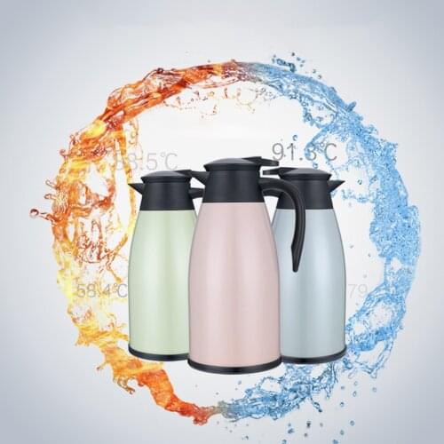 2L Stainless Steel Insulation Bottle Double Walled Vacuum Flask Keep Heat Cold High Capacity for Beverage Tea Coffee Water