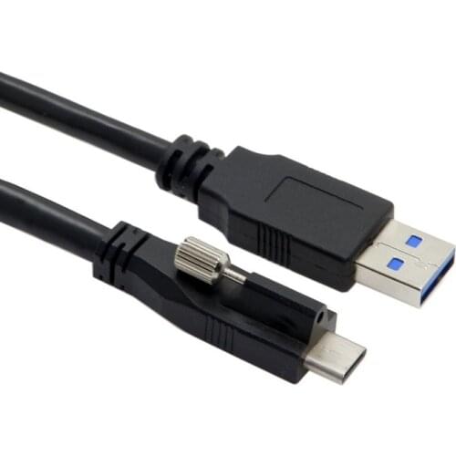 5Gbps USB 3.0 USB 3.1 Type-C With Screws Lock Connector Data Cable USB-c 1.2m