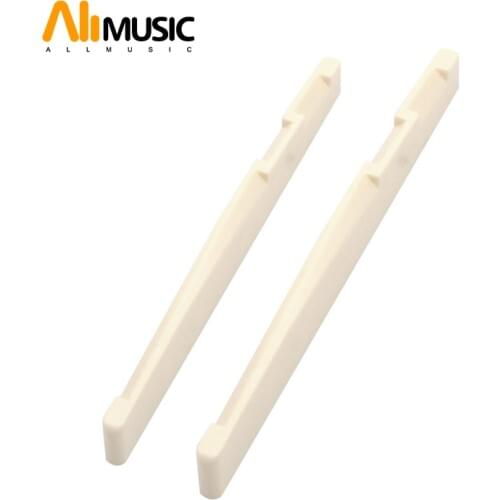 50PCS Acoustic Guitar Saddle Plastic R400/R320 74MM Folk Guitar Bridge Saddle Ivory