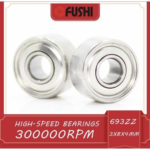 693ZZ 3*8*4 mm Computer Fan Ball Bearings 2Pcs ABEC-11 300000RPM PC Cooling Case Fans R-830zz Repair FIX For PS4 XBox 693 ZZ