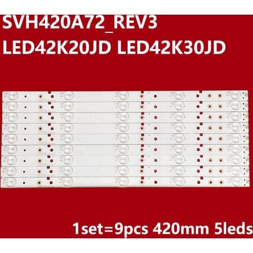 9pcs x 42inch TV Backlight LED strips for LED42K20JD LED42EC260JD SVH420A72 42K30JD LED42EC290N SVH420A72-REV3