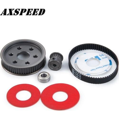 AXSPEED Belt Drive Transmission Gears System for 1/10 RC Crawler Axial SCX10 3.17/5.0mm Motor Gear Spare Accessories