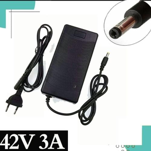 42V 3A fast charger 36V 37V lithium ion electric bicycle battery for 36V lithium battery pack plug connector DC5521 high quality