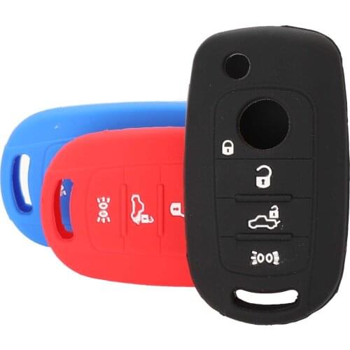 Kutery 4 Buttons Remote Car Key Cover Case Silicone Protect Shell For FIAT Toro 500X Nuovo Grazie Key