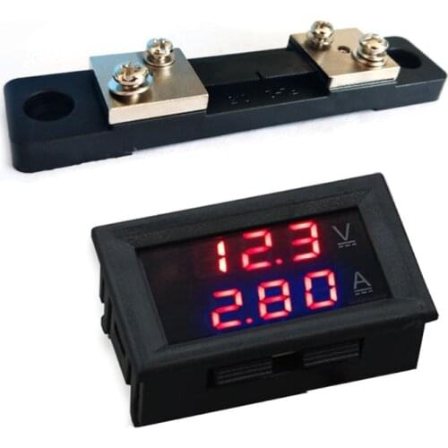 DC 0-100v 50A 100A Led Digital Voltmeter Ammeter Dc Voltage Current Meter Ampere Tester DC Amp Panel Voltage Meter
