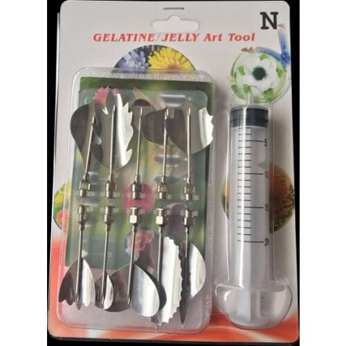I-N 3D Jelly Flower Art Tools Russian Tulip Nozzles Gelatin Art Tool Jello Gurbias Nozzles Pastry Tips tool set