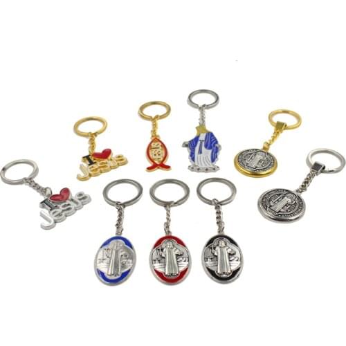 Cross Jesus Portrait Keychain Catholic Gifts Zinc Alloy Material Order An Exquisite Gift Phone Friends Cell Phone MENG MING