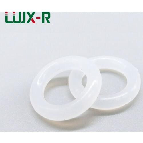 LUJX-R White O Ring Seal 3mm Thickness O Type Ring Sealing OD 10/11/12/16/18/20/21/24mm Food Grade O-Ring Silicone Gasket Washer