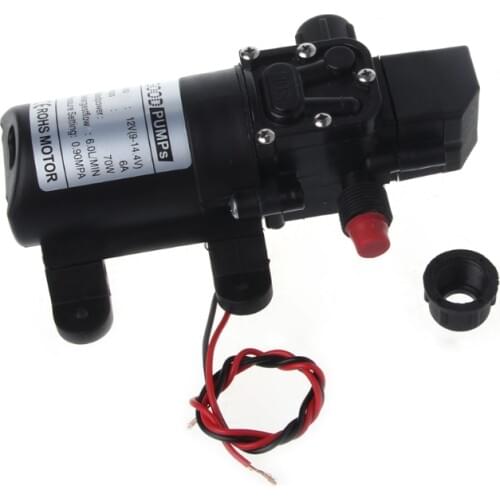 DC 12V 130PSI 6L/Min Water High Pressure Diaphragm Self Priming Pump 70W #Aug.26