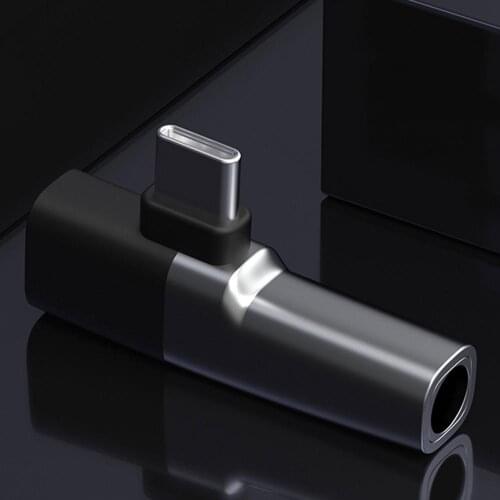 Type C 3.5 Jack Earphone USB C To 3.5mm Headphone Metal 2in 1 Audio Adapter For Huawei P30 Xiaomi 9 Charging Cable Connector