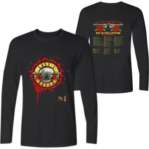 Guns and Roses Mens t shirt spring autumn tshirt Men Rock Band t-shirt Hip Hop 4XL t shirts tops brand clothes Guns N Rose