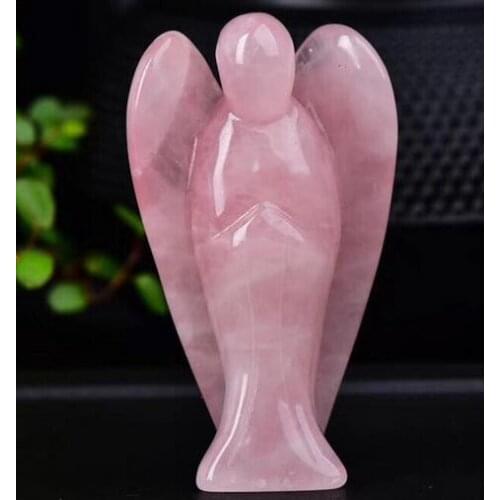 Natural powder crystal hibiscus stone powder crystal guardian angel decoration office Feng Shui creative birthday gift fem