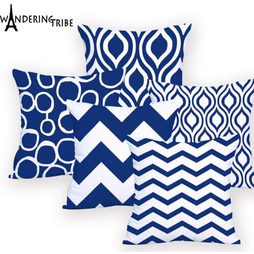 Geometirc Pillowcase Blue Decorative Dropship Pillow Cover Home Decor Geometric Arrow Almofadas Decorativa Interesting Things