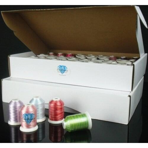 Simthread Colors Series Trilobal Polyester Computer Machine Embroidery Thread Filament 1000m * 112 Assorted Colors ,120d/2(40wt)