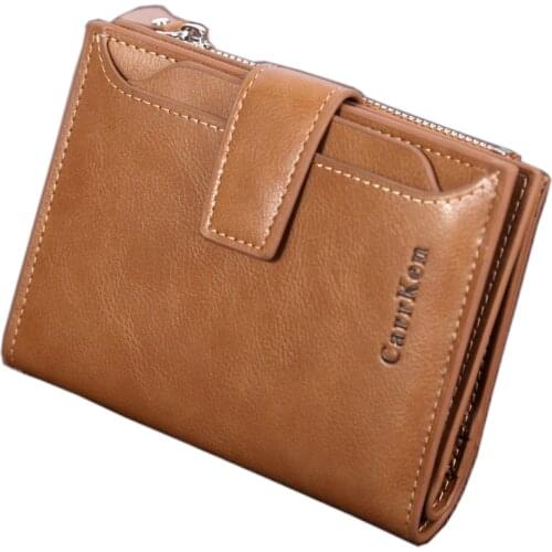 2020 New Mens Leather Wallet With Coin Pocket Purse Short Male Clutch Women Zipper Money Bag Drivers Lincese Card Holder