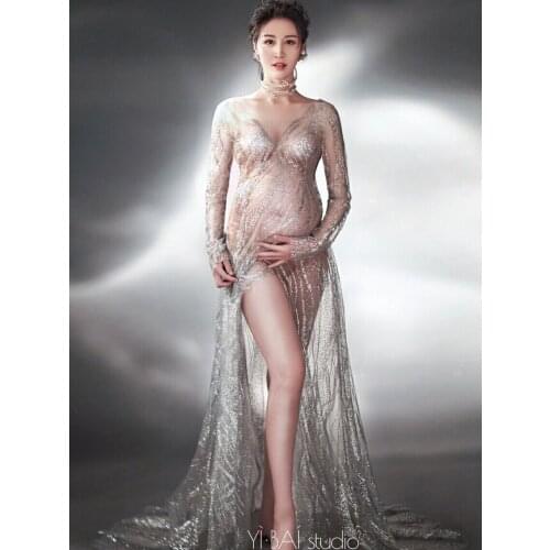 New Dress Woman Belly Photo Clothes Tide Maternity Dresses Maternity Art Photo Clothing Pregnant Mother Photography Photo Dress