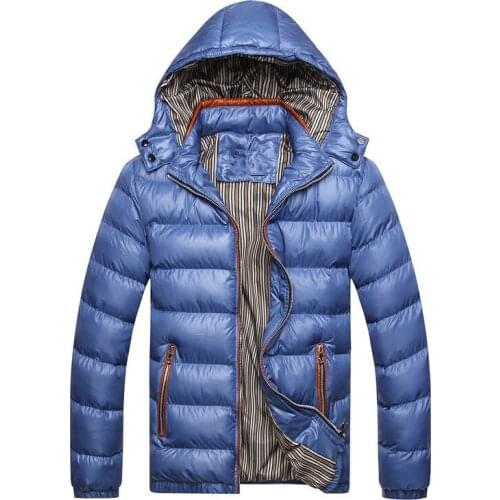 Winter Parkas Men New Windproof coats Hoodied Parkas Mens Warm Winter Coat Male Thicken Zipper Solid Color Jackets Plus Size 8XL