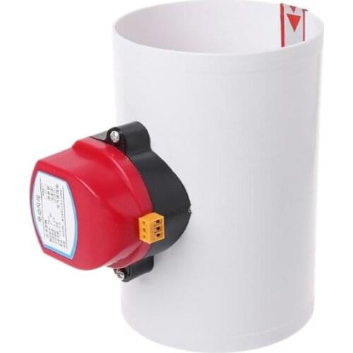 220V Plastic Electric Damper Check Valve 110mm Air Volume Control Valves For Ventilation Pipe
