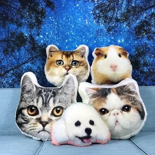 Customize Mini pet cat dog Pillow With Keychain Custom Design Logo Print Soft Pillow Pendant Decorate for Bag Cute Gift