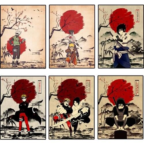 Naruto X Sasuke Kakashi Hatake Poster Japanese Anime Canvas Painting Print Mural Picture Childrens Room Home Wall Decoration
