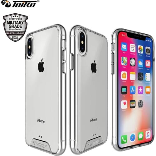 TOIKO Chiron Clear Hybrid PC TPU Back Cover for iPhone X XS MAX XR Shockproof Protection Bumper Shell iPhone 11 Pro Armor Cases