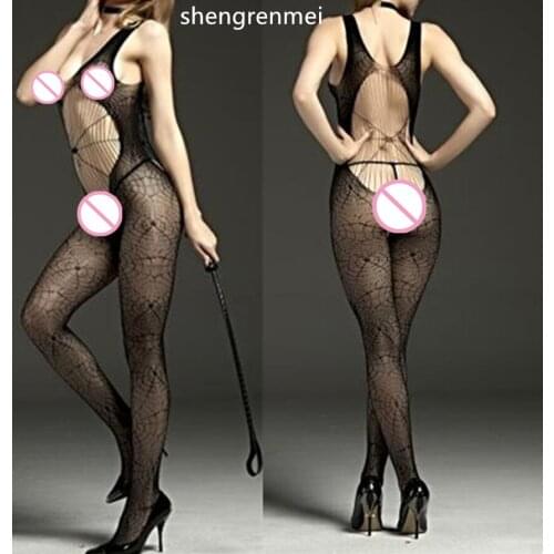 Shengrenmei Mystery Girl Bodysuits Women Mesh Nightwear Spider Web Teddies Sexy Lingerie Lady Underwear Cosplay Exotic Apparel