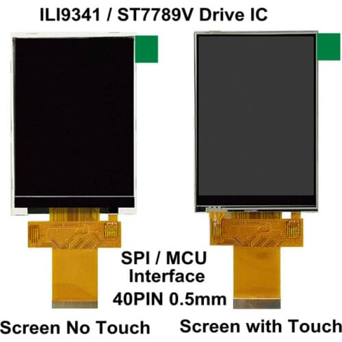 3.2 inch 40PIN SPI TFT LCD Color Screen with Touch Panel ILI9341 Drive IC 240(RGB)*320 Parallel Interface
