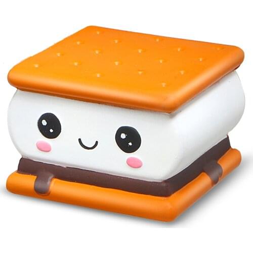 Chocolate Cake Squishy Slow Rebound Squeeze Toy Soft Cute Waffle Healing Funny Autism Sensory Toys For Kids Cookie