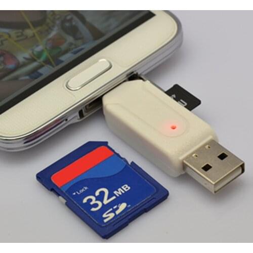 Cellphone Camera SD TF Mini SD SDHC Memory Card Micro USB USB 2.0 OTG Card Reader Adapter