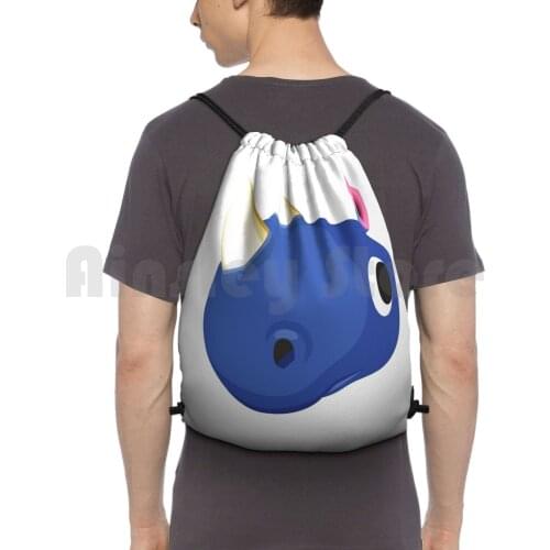Hornsby Animal Backpack Drawstring Bags Gym Bag Waterproof Hornsby Animal New Horizons New Leaf Wild World Nintendo