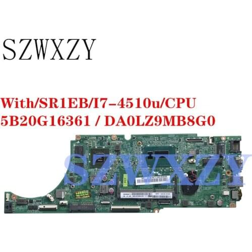 SZWXZY For Lenovo ThinkPad U530 Laptop Motherboard With SR1EB I7-4510u CPU 5B20G16361 DA0LZ9MB8G0