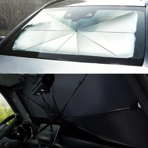 Universal Car Sun Shade Protector Parasol Front Window Mount Umbrella Sunshade Pad Heat Cloth Interior Windshield Protection