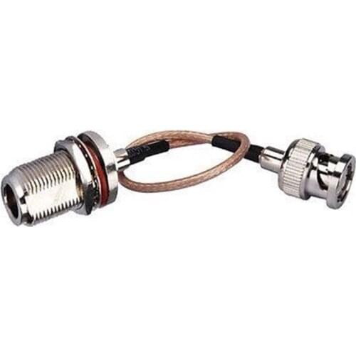 Waterproof BNC Male Jack To N Female Plug RF Coaxial Connector 50 Ohm 15cm Cable Adapter
