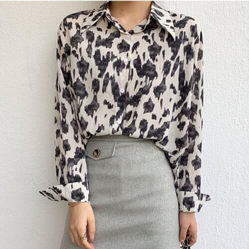 VOGORSEAN Leopard Blouses