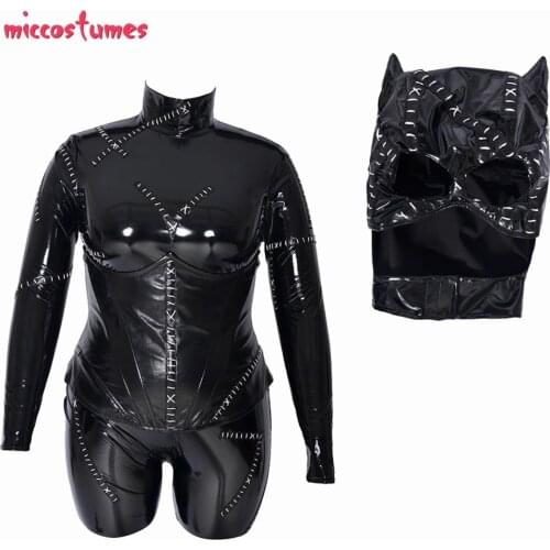 Plus Size woman Cosplay Costume Cat Suit Jumpsuit Bodysuit