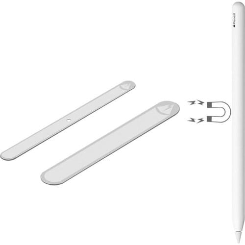 1Set Adhesive Magnetic Metal Plate Pen Stickers Cover Holder Grip For Pencil 2nd Accessories R2JB