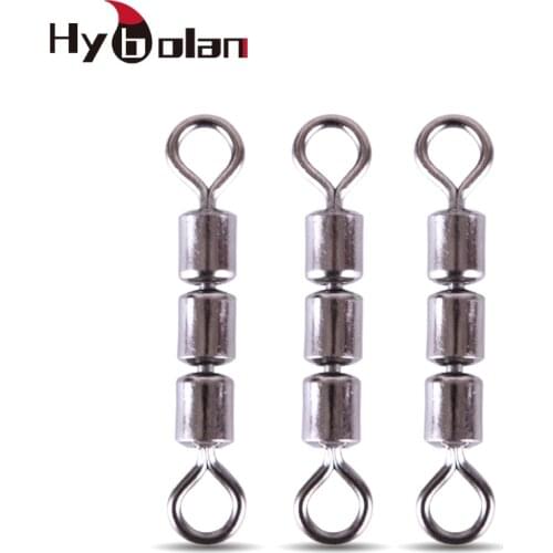10pcs Connector Rolling Swivel 3 Joint Ball Bearing Fishing Swivel Snap ring Tackle Fishing Hook Sea Fishing Accessories 2052A