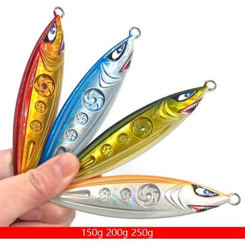 150g/200g/250g Glow Luminous Metal Vibrating Blade Lure Sinking Jig Pesca Sea Spinning Fishing Lures Hard Artificial Crankbait