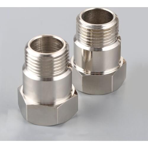 2Pcs Car Exhaust O2 Oxygen Sensor Test Pipe Extension Extender Adapter Spacer M18 X 1.5 Bung Thread 32mm