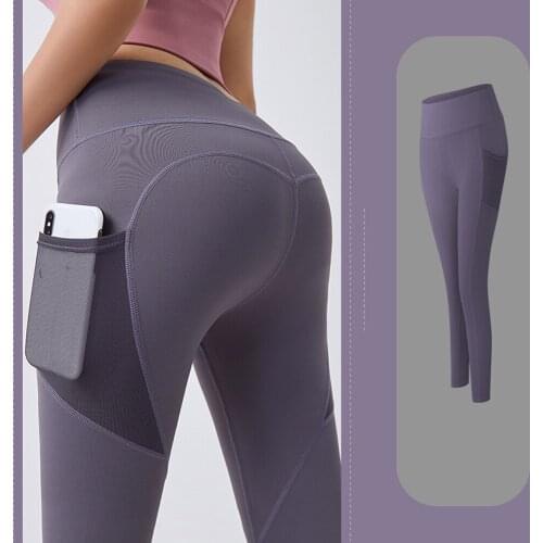 2021 Hot Yoga pants leggings Women Fitness Gym Clothes With Mesh Pocket Push Up Hip Butt Leggins Mujer Energy Seamless Leggings