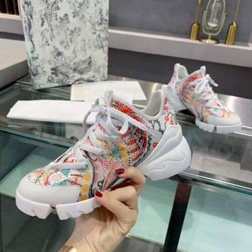 2021 Top Quality Genuine Leather Sneaker Womens Sneaker Fashion Shoes Summer Sneaker Luxury Shoes Women Designers