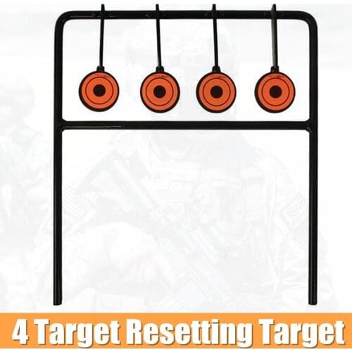 4 Board Resetting Shooting Target Spinner Auto Airgun Target Air Gun Spinning Target Reset Shooting Game Accessories for Outdoor