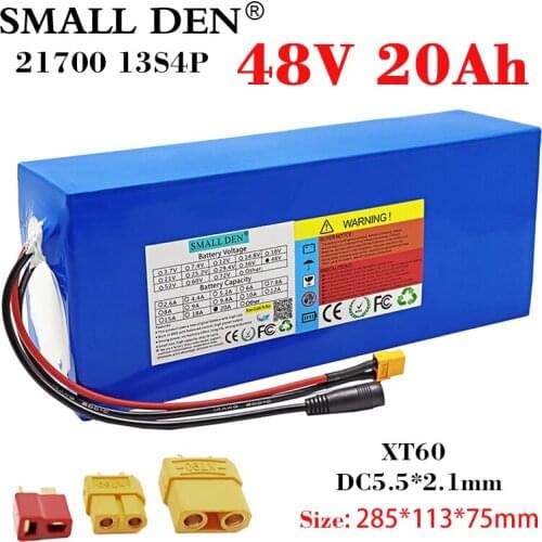 48V 20Ah 21700 Lithium Battery pack 13S4P 1000W High Power 54.6V Electric bicycle Scooter motorcycle battery 25A BMS +2A Charger