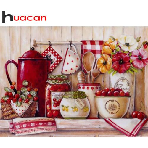 Huacan 5d Diamond Painting Landscape Cross Stitch Kit Diamond Mosaic With Square Round Stones Diamond Embroidery Scenic Home Art